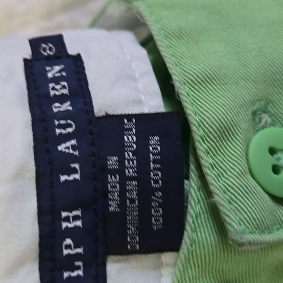 Ralph Lauren Green Chino Pants 100 Percent Cotton Womens Size 8 Preppy Academia - Picture 9 of 10
